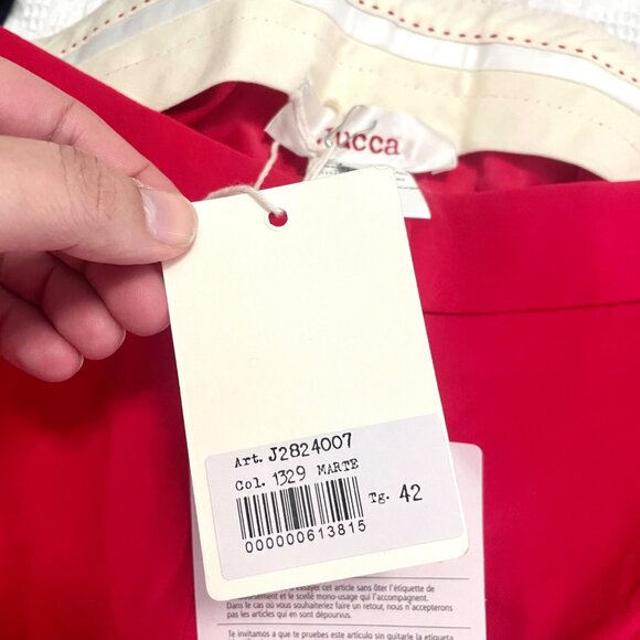 NWT JUCCA Red Fringe Wide Leg Pants Size IT 42 / US 4 – 6 - Picture 5 of 7